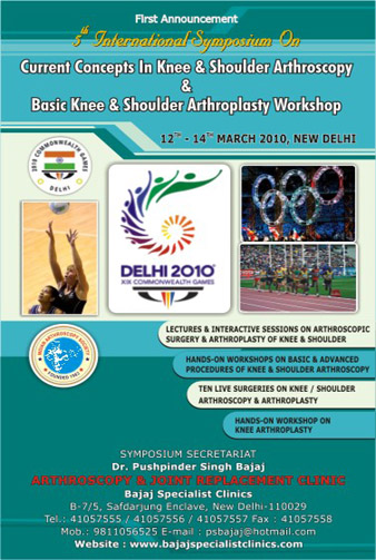 current concept in arthroscopic surgery of lower limb,indian spinal injuries center,Dr.P.s.bajaj